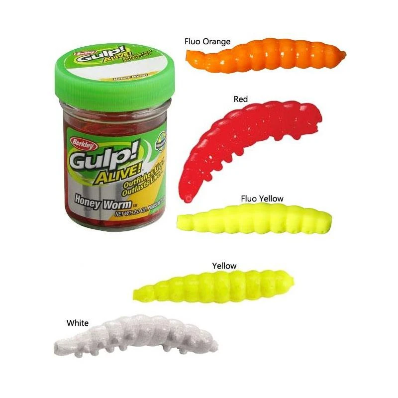 APPAT BERKLEY GULP ALIVE HONEY WORM - 2.5CM - PAR 25 3 APPAT BERKLEY GULP ALIVE HONEY WORM - 2.5CM - PAR 25