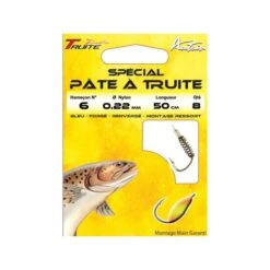 HAMEÇON MONTÉ AUTAIN RESSORT PATE À TRUITE - 377 - PAR 8