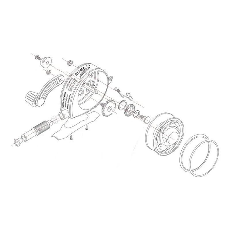 PIECES DETACHEES POUR MOULINET TRUITE PEERLESS BAM RITMA 72 D ET 73 D 3 PIECES DETACHEES POUR MOULINET TRUITE PEERLESS BAM RITMA 72 D ET 73 D